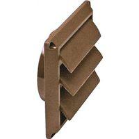 HOOD VENT LOUVER PLST 4IN BRN
