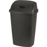 WASTEBASKET SWINGTOP BLK 13.2G