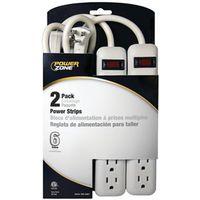 STRIP  POWR 6OUT 18IN CORD WHT