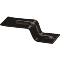 HOLDER BAR 6.3X1.5 BLACK STEEL