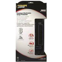 STRIP SURGE 8OUT 3600J 6FT BLK