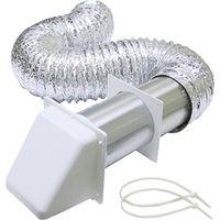 VENT KIT DRYER ALUM 4INX5FT WH