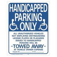 SIGN HANDICAPPED PARKING 19X15