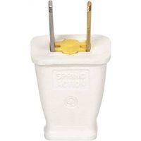 15A/125V WHT POLZD PLAST PLUG