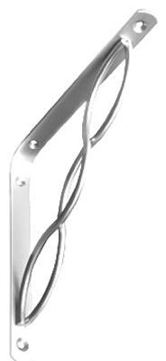 8"WHT STL Shelf Bracket