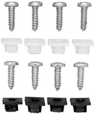 4PK BLK LICENS FASTENER