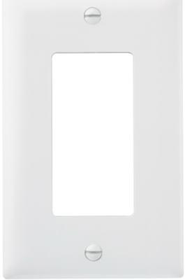 WHT 1G DECOR WALL PLATE