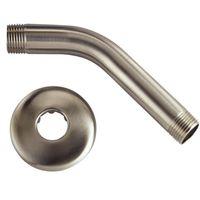 6" SHOWER ARM W/FLANGE BR NKL