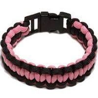 PARACORD BRACELET PINK/BLK MED
