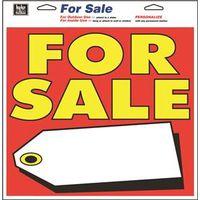 SIGN FOR SALE SIGN W/TAG PLSTC