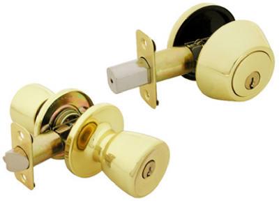 LOCKSET W/SNGLE CYL BOLT US26D