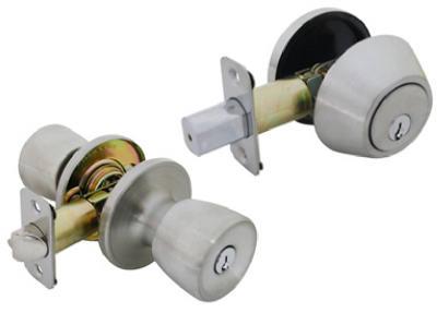 LOCKSET W/SNGLE CYL BOLT US26D