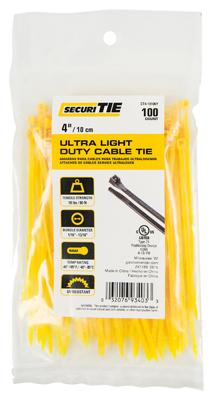 4" YELLOW NYLON  ULTRA LIGHT  100/PK