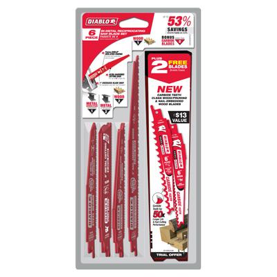 6 PIECE BI-METAL SAW SET
