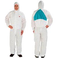 3M™ Disposable Protective Coverall 4520-L White/Green Type 5/6, 20 ea/Case