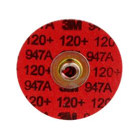 3M™ Cubitron™ II Roloc™ Durable Edge Disc 947A, 120+, X-weight, TR, Maroon, 2 in, Die R200P, 50/Carton, 200 ea/Case