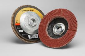 3M™ Cubitron™ II Flap Disc 969F, 80+, T27 Quick Change, 4-1/2 in x 5/8"-11, 10 ea/Case