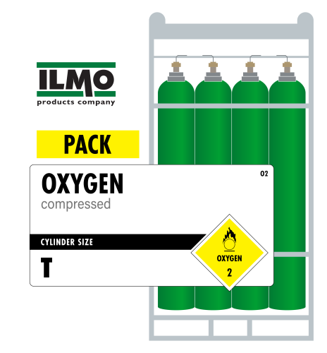 Oxygen, T, Industrial, 337 ft3, Steel (S), CGA 540-Cap