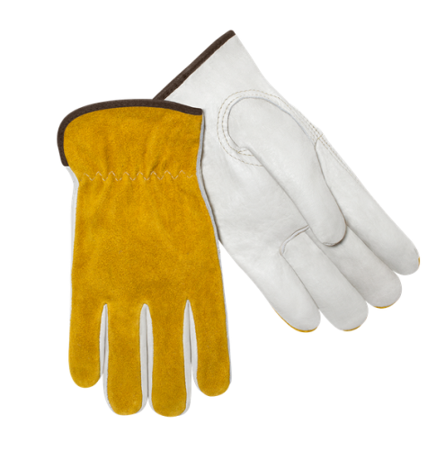Grain Cowhide Palm & Split Cowhide Back Drivers Gloves