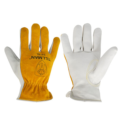 1414 Top Grain/Split Cowhide Back Drivers Gloves