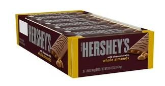HERSHEYS CHOCO W/ALMONDS 36CT