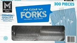 HEAVYWEIGHT CLEAR PLASTIC FORKS