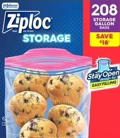 ZIPLOCK GALLON STORAGE BAGS