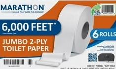 Marathon Jumbo Roll 2-Ply Whi