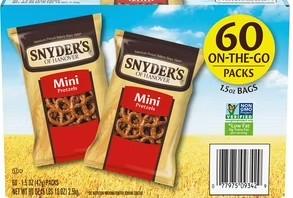 SNYDER MINI PRETZELS 60CT
