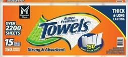 MM PAPER TOWELS 15 MEGA ROLLS