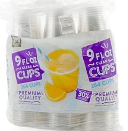 Clear Plastic Cups 9 oz., 264