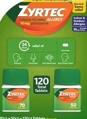 ZYRTEC 10MG/120CT