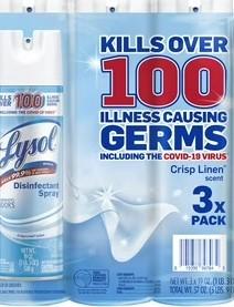 Lysol Disinfectant Spray, Cri
