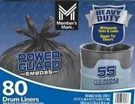 Heavy Duty 55-Gallon Drum Liner Trash Bags