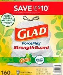 Glad Force Flex 13-Gallon Kit