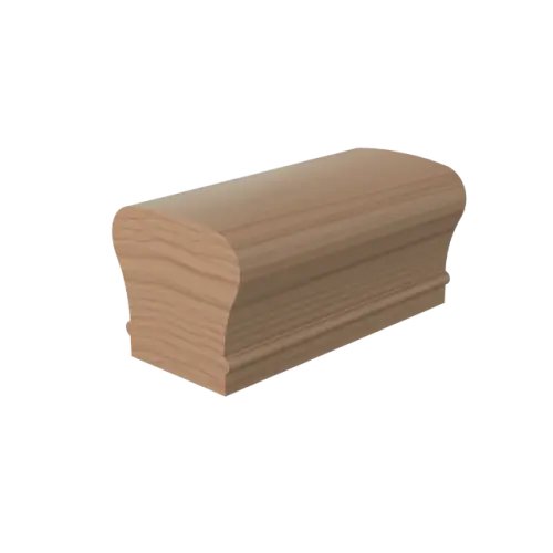 HANDRAIL OAK SOLID CAP 16' NO PLOW #6210