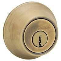 1-CYL DEADBOLT K6 ANTQ BRASS  