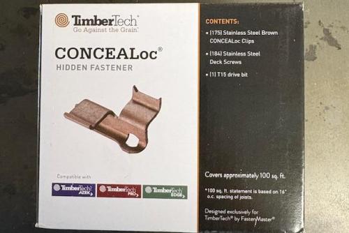 BOX CONCEALOC HIDDN FASTNR 100SF