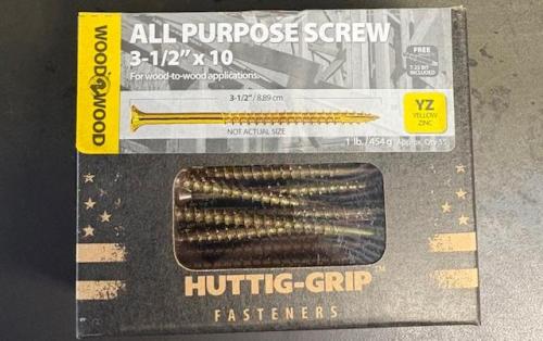 SCREW ALL PURPOSE YELLOW 3-1/2" TORX 1LB