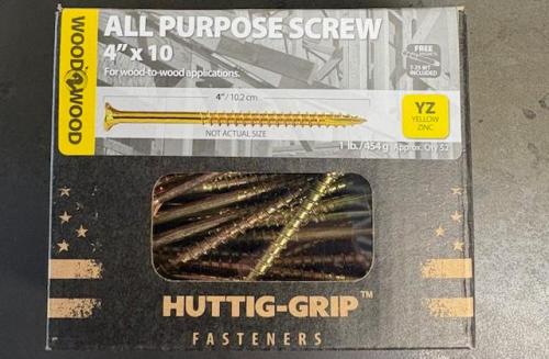 SCREW ALL PURPOSE YELLOW 4" TORX 1LB