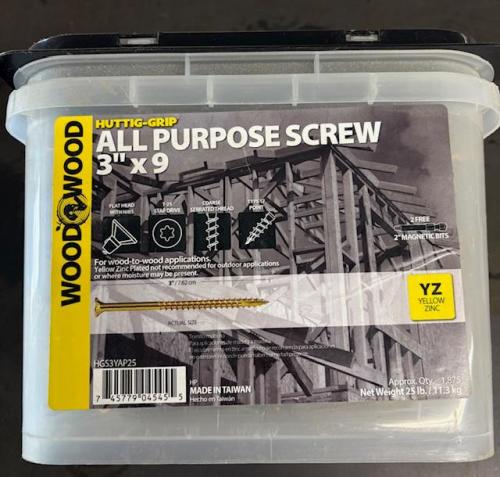 SCREW ALL PURP 3IN TORX 25LB