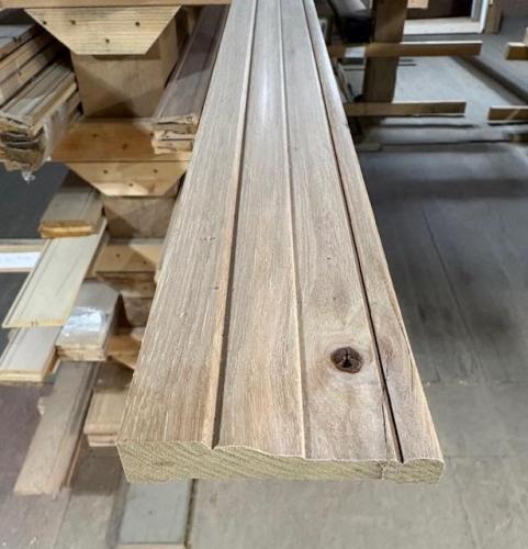 3/4"x3-1/4" PECKY HICKORY BASE/CASING BEADED