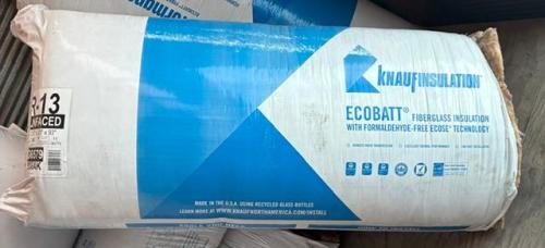 R-13 3.5"x23" UNFACED F-G INSULATION 163.40SQ.FT BATTS