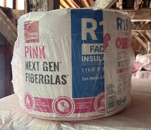 R-19 6"x15" KRAFT F/G INSULATION 48.96 SQ.FT./ROLL CONTINUOUS