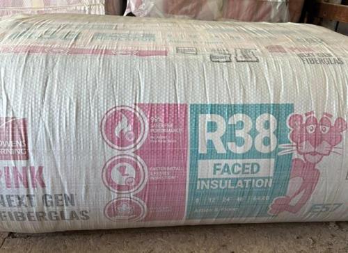 R-38 12"x24" KRAFT F-G INSULATION 64SQ.FT BATTS (8pcs.)