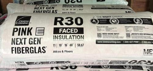 INSULATION F-G R30 16"x48" BATTS 58.67SQ.FT.