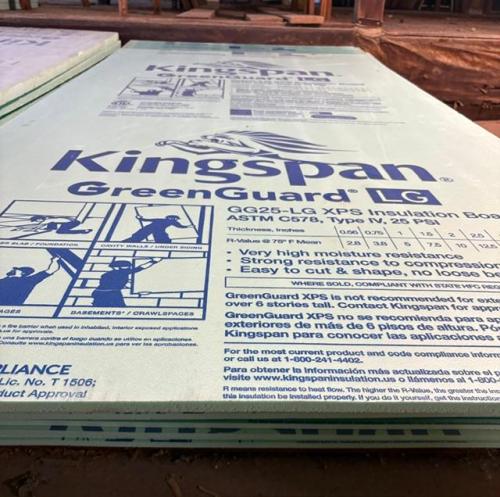 FOAM BOARD EXTRUDED 1/2" R-2.8 25PSI