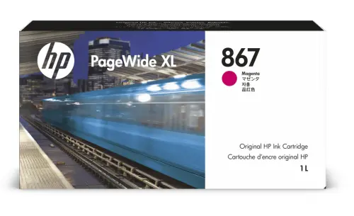 HP PageWide XL 867 Magenta Ink Cartridge 1-Liter