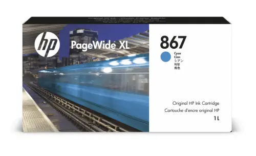 HP PageWide XL 867 Cyan Ink Cartridge 1-Liter