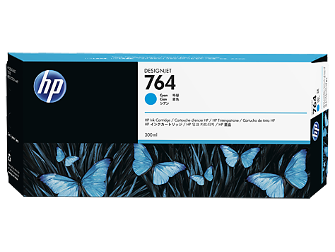 HP DesignJet 764 Cyan Ink Cartridge 300ml